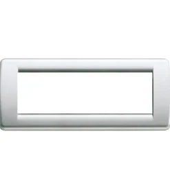 Placca rondò 6m argento metallizzato - vimar