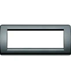 Placca rondò 6m nero - vimar