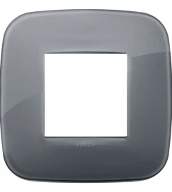 Placca round 2m reflex grigio fumè - vimar