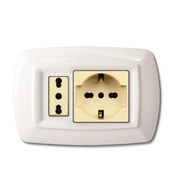 Placca serie tondo'  1 el.  bianca.