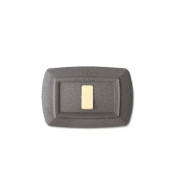 Placca  serie tondo' 1 posto grigio chiaro vulcano.