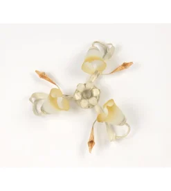 Plafoniera 3 luci "lucrezia" in metallo avorio, e14