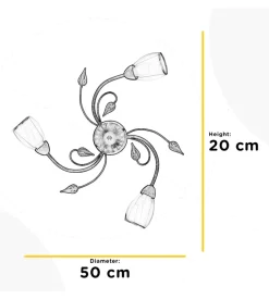 Plafoniera 3 luci onli 