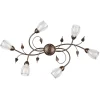 Plafoniera 6 luci onli "liliana" bronzo e14