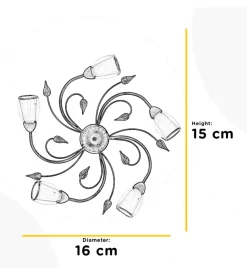 Plafoniera 5 luci onli 