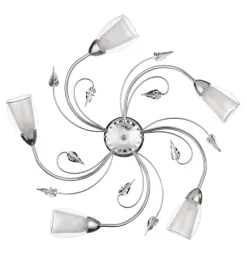 Plafoniera 5 luci onli "liliana" cromo e14