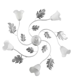 Plafoniera 5 luci onli "marilena" argento e14