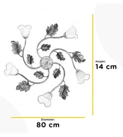 Plafoniera 5 luci onli 