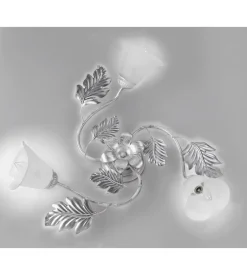 Plafoniera 3 luci onli "marilena" argento e14