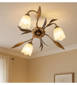 Plafoniera 3 luci onli "sonia" bronzo e14