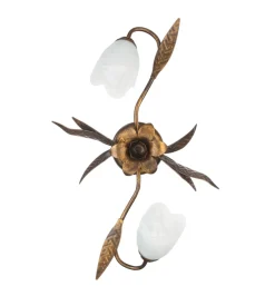 Plafoniera 2 luci onli "sonia" bronzo e14