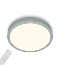 Plafoniera a led runa - led cct argento - d. 38 cm