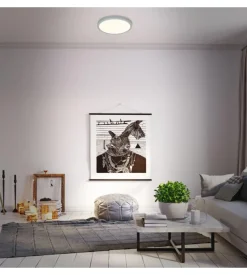 Plafoniera a led runa - led cct argento - d. 38 cm