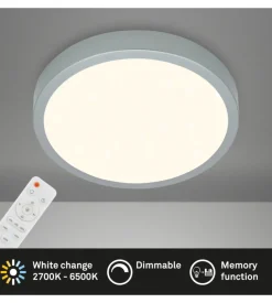 Plafoniera a led runa - led cct argento - d. 38 cm