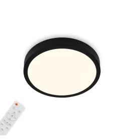Plafoniera a led runa - led cct nero - d. 38 cm