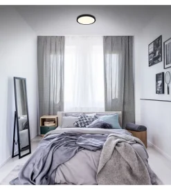 Plafoniera a led runa - led cct nero - d. 38 cm