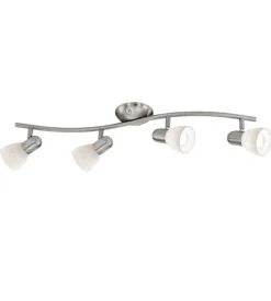 Plafoniera ad arco "dakar 1" con 4 faretti mobili, e14