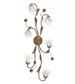 Plafoniera "arianna" 6 luci color bronzo, e14