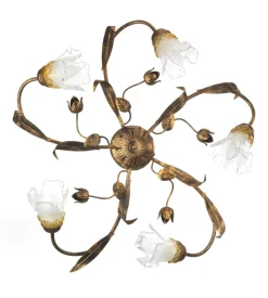 Plafoniera "arianna" 5 luci bronzo, e14