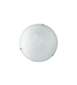 Plafoniera "duna" ø 30 cm in vetro bianco, 1x60 w