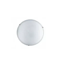 Plafoniera "duna" ø 40 cm in vetro bianco, 2x60 w