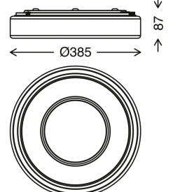 Plafoniera led ø 38,5 cm 1920 lm, 18 w