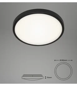 Plafoniera led con bordo nero ø 29 cm, 12 w
