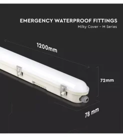 Plafoniera led con chip samsung impermeabile 6500k 36w, 120 cm