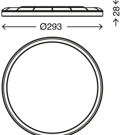 Plafoniera led con retroilluminazione ø 29,3cm, 2400 lm
