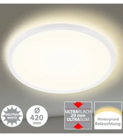 Plafoniera led con retroilluminazione ø 42cm, 3000 lm