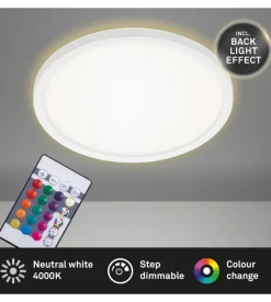 Plafoniera led con retroilluminazione con telecomando ø 29,3 cm, 1850 lm