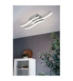 Plafoniera led da interno eglo "cabezas" grigio 3 luci 4000k