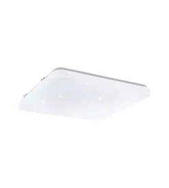 Plafoniera led da interno eglo "frania-s" bianco quadrata effetto stellato 4000k 33x33cm