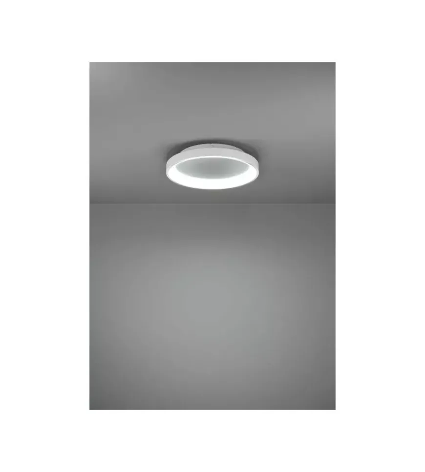 Plafoniera led da interno eglo "loretello" bianco tondo 2700-6500k