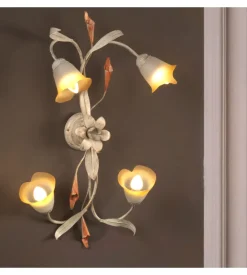 Plafoniera "lucrezia" 4 luci color avorio, e14