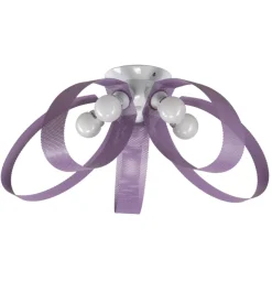 Plafoniera "mila" in metallo malva, e14