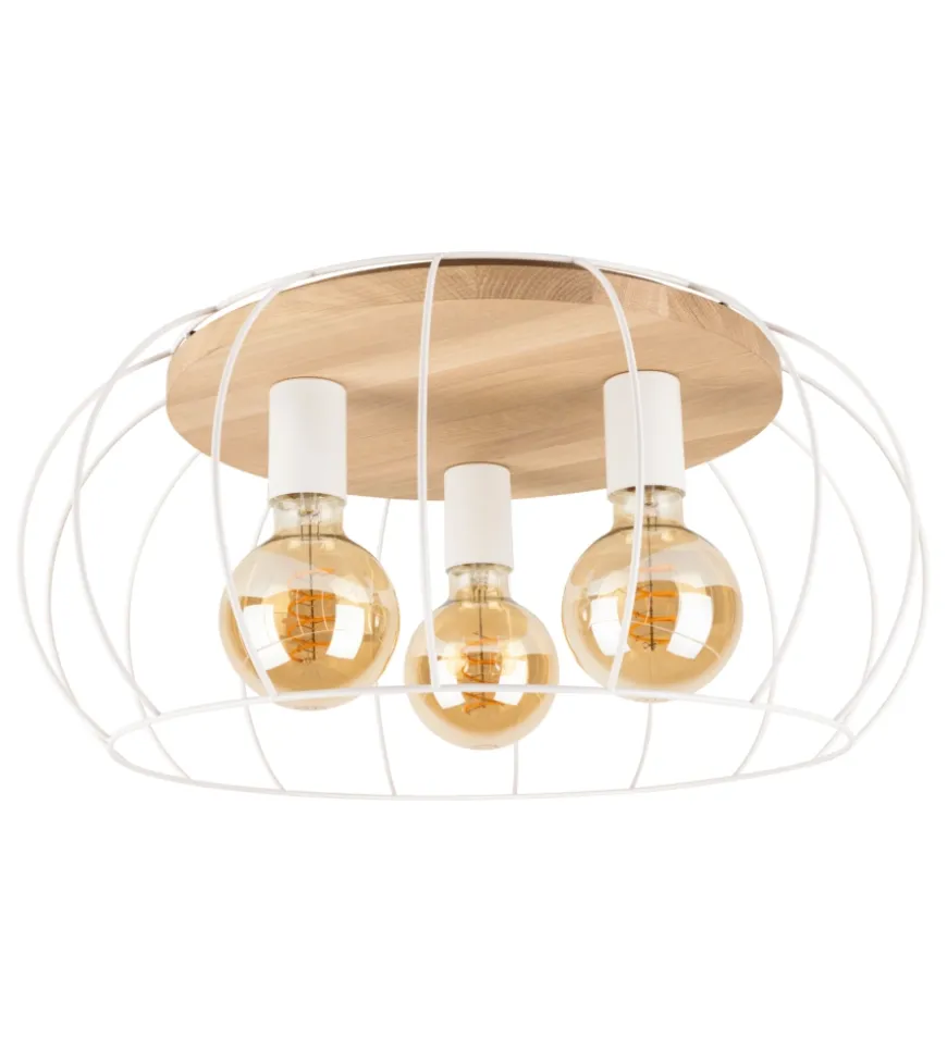 Plafoniera onli "cesare" in metallo bianco 3 luci, e27