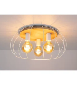 Plafoniera onli "cesare" in metallo bianco 3 luci, e27