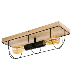 Plafoniera onli "pescatore"  rovere 2 luci e27