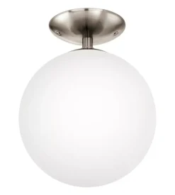 Plafoniera "rondo" vetro opale, ø 25 cm