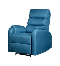Poltrona bellahome "chiara" con recliner in tessuto ottanio 71x95x98 cm