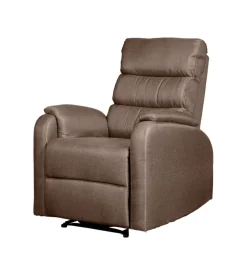 Poltrona bellahome "chiara" con recliner in tessuto tortora 71x95x98 cm