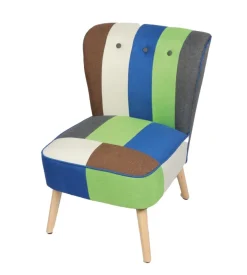 Poltrona bellahome "patch" in tessuto multicolore, 58x68x81 cm