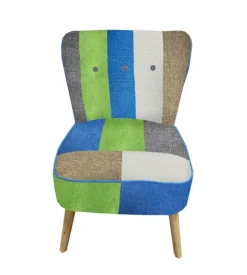 Poltrona bellahome "patch" in tessuto multicolore, 58x68x81 cm