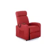 Poltrona con recliner e alzata elettrica "marta" rossa, 75x78x110 cm