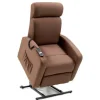 Poltrona con recliner e alzata elettrica "marta" marrone, 75x78x110 cm