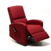 Poltrona con recliner elettrico "fiorella" rossa, 75x82x104 cm