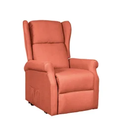 Poltrona con recliner elettrico bellahome "berg" tessuto mattone, 72,5x94x109 cm