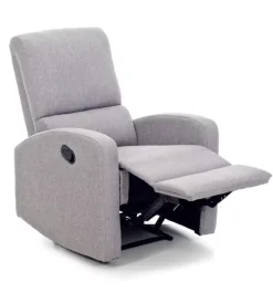 Poltrona con recliner manuale "fiorella" grigio, 74x78x105 cm