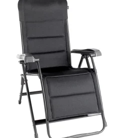 Poltrona da campeggio reclinabile brunner "kerry swan 3d" in alluminio e 3durafeel nero 50x49x116 cm